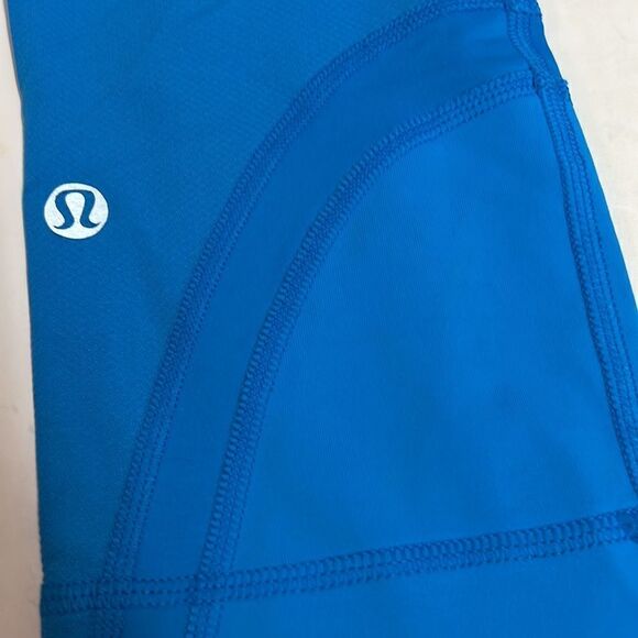 Lululemon Run Inspire Crop II Beach Blanket Blue Wee Are From Space Aqua C34 - Picture 6 of 8